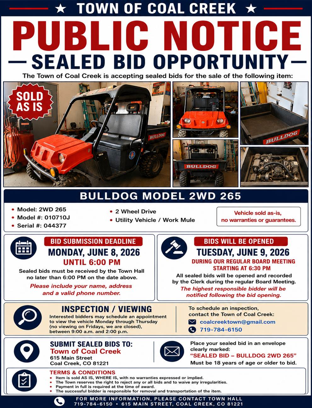 Public Notice Bulldog Bid